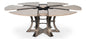 Tower Jupe Extendable Round Dining Table-Dining Tables-Sarreid-Moonskin-Large-LOOMLAN