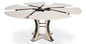 Tower Jupe Extendable Round Dining Table-Dining Tables-Sarreid-Working White-Medium-LOOMLAN