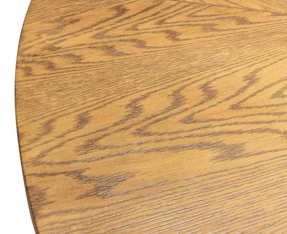 Tower Jupe Wooden Round Dining Table-Dining Tables-Sarreid-LOOMLAN