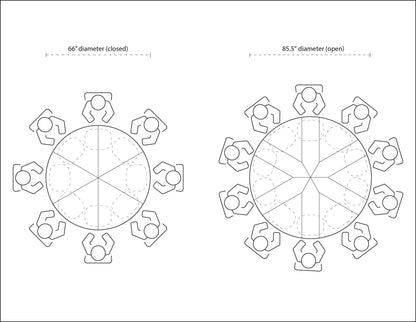 Tower Jupe Wooden Round Dining Table-Dining Tables-Sarreid-LOOMLAN