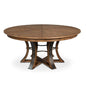 Tower Jupe Wooden Round Dining Table-Dining Tables-Sarreid-Large-Light Mink-LOOMLAN