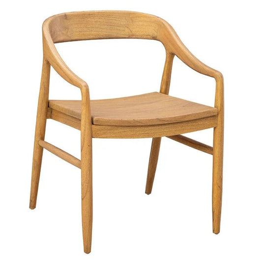 Townsend Natural Wooden Arm Chair - LOOMLAN - Furniture Classics - Accent Chairs
