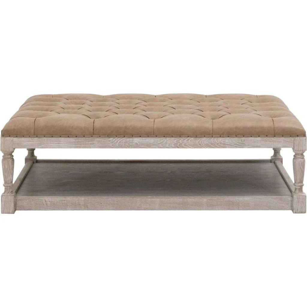 Townsend Tufted Rectangular Coffee Table - LOOMLAN - Essentials For Living - Coffee Tables