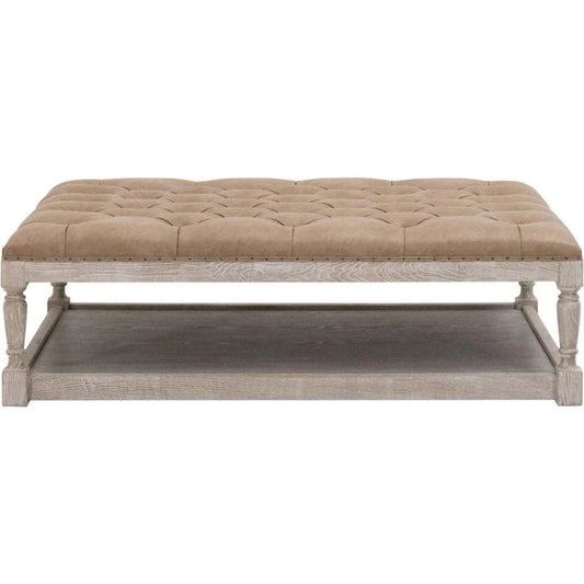 Townsend Tufted Rectangular Coffee Table - LOOMLAN - Essentials For Living - Coffee Tables