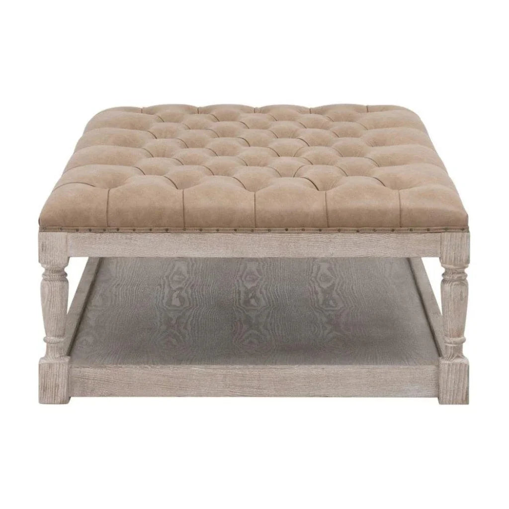 Townsend Tufted Rectangular Coffee Table - LOOMLAN - Essentials For Living - Coffee Tables