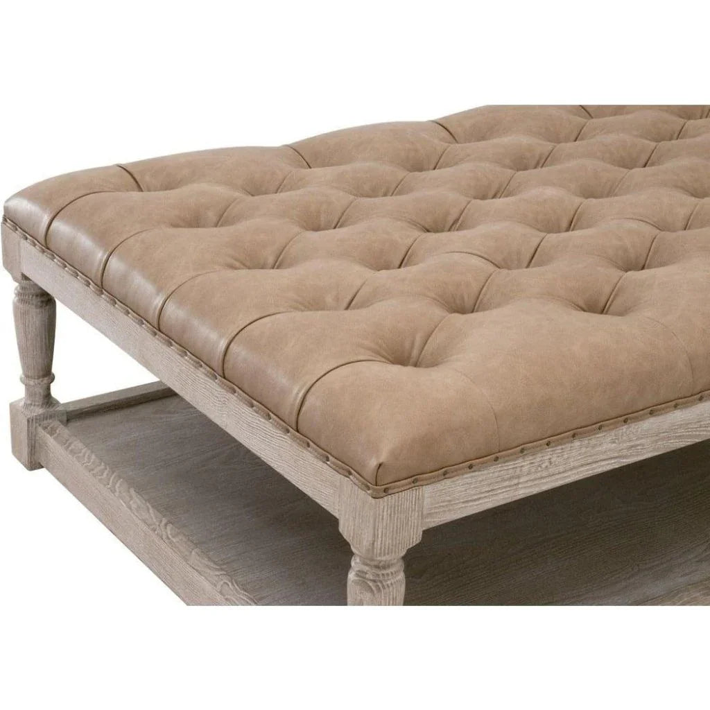 Townsend Tufted Rectangular Coffee Table - LOOMLAN - Essentials For Living - Coffee Tables