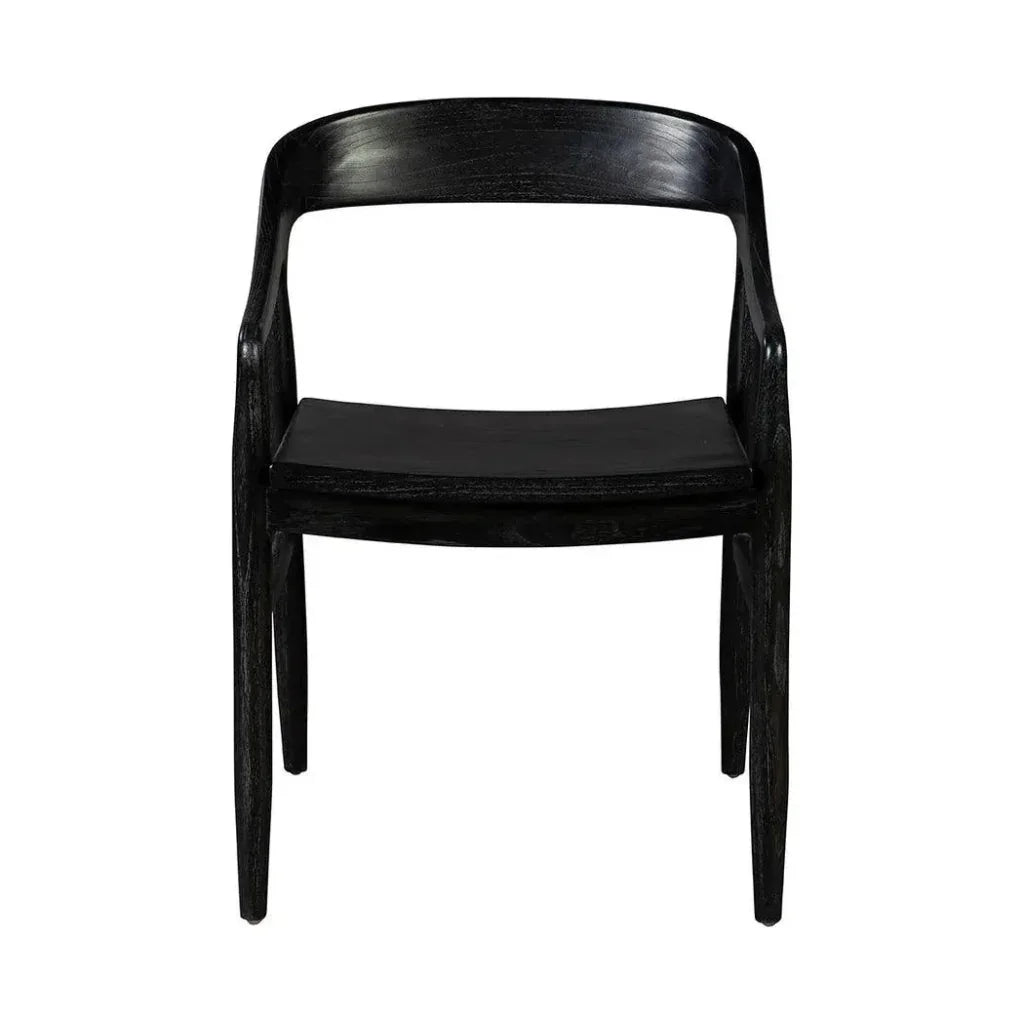 Townsend Wooden Black Arm Chair - LOOMLAN - Furniture Classics - Accent Chairs
