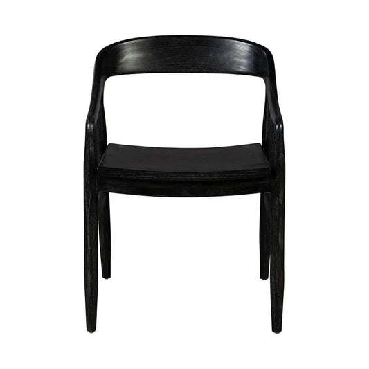 Townsend Wooden Black Arm Chair - LOOMLAN - Furniture Classics - Accent Chairs