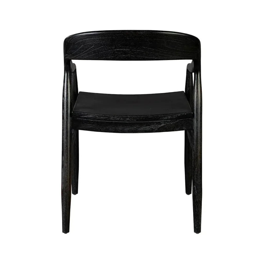 Townsend Wooden Black Arm Chair - LOOMLAN - Furniture Classics - Accent Chairs