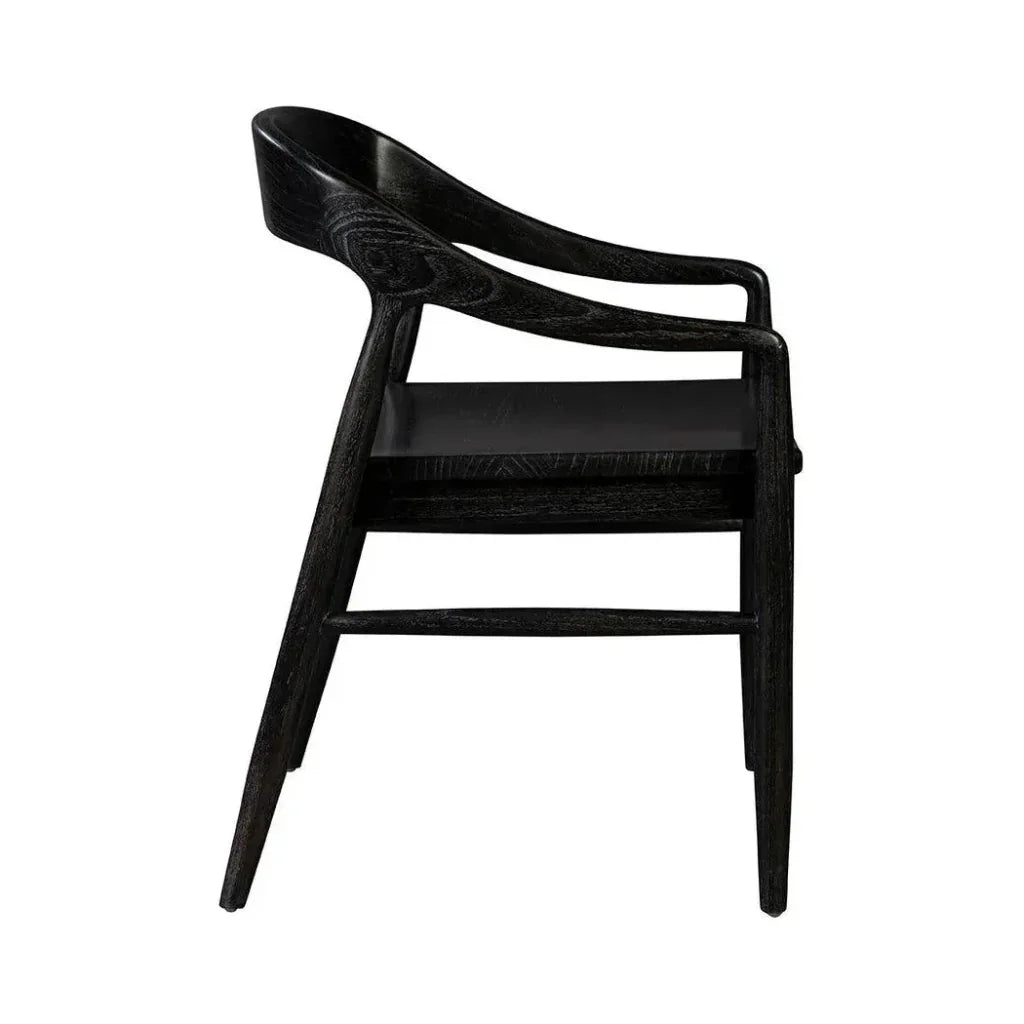 Townsend Wooden Black Arm Chair - LOOMLAN - Furniture Classics - Accent Chairs