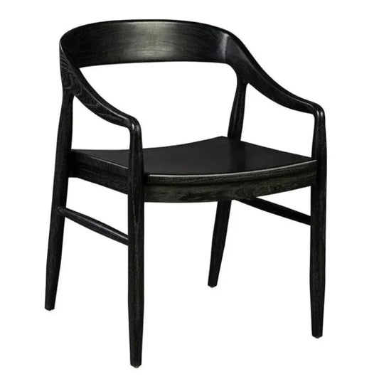 Townsend Wooden Black Arm Chair - LOOMLAN - Furniture Classics - Accent Chairs