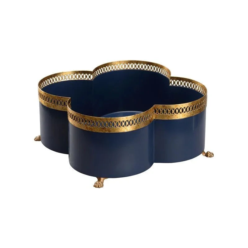 Tracery Gold Filigree Trim Classic Cachepot - LOOMLAN - Chelsea House - Planters