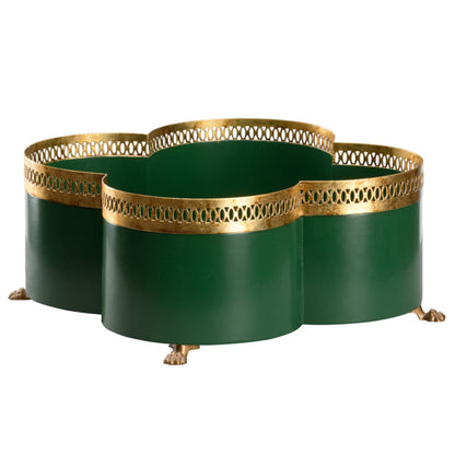 Tracery Iron Green Cachepot