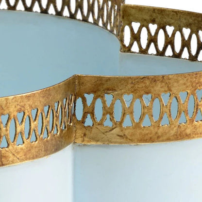 Tracery Porcelain Flower Stem Cachepot - LOOMLAN - Chelsea House - Planters