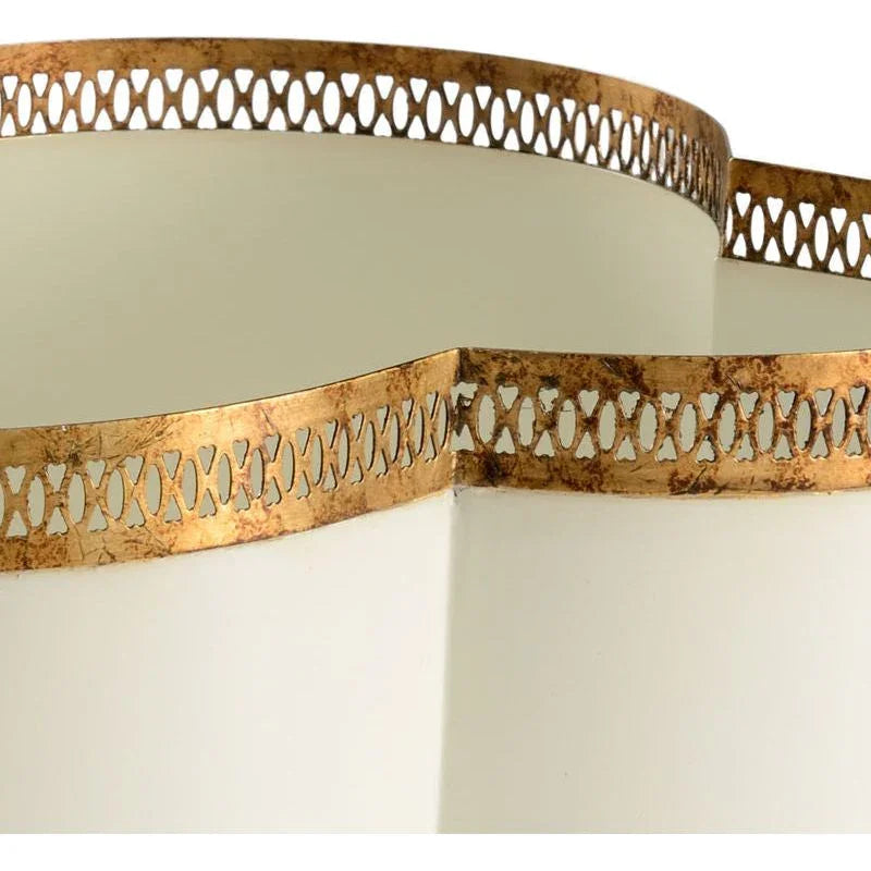 Tracery Traditional Designed Cream Cachepot - LOOMLAN - Chelsea House - Planters