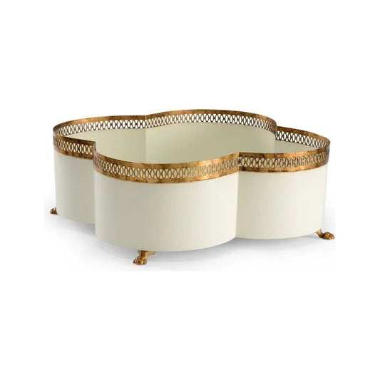 Tracery Traditional Designed Cream Cachepot - LOOMLAN - Chelsea House - Planters