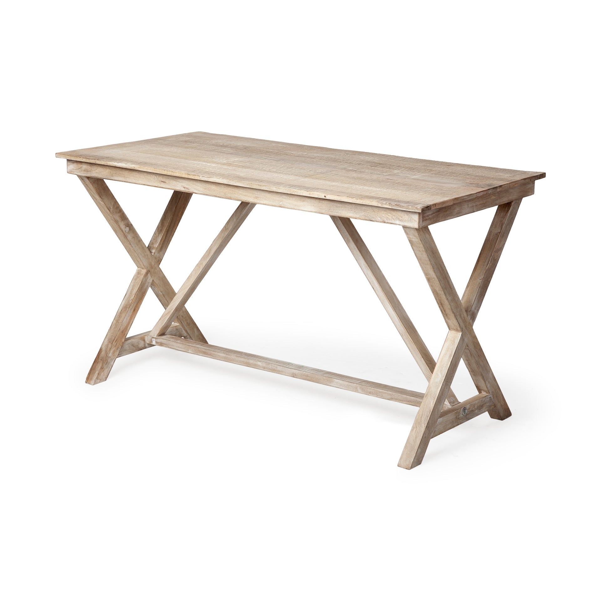 Tracy X Frame Natural Wooden Office Desk-Home Office Desks-Mercana-LOOMLAN
