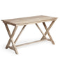 Tracy X Frame Natural Wooden Office Desk-Home Office Desks-Mercana-LOOMLAN