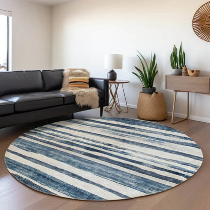 Tramma Blue Washable Indoor - Outdoor Rug - LOOMLAN - LOOMLAN Rugs - Outdoor Rugs