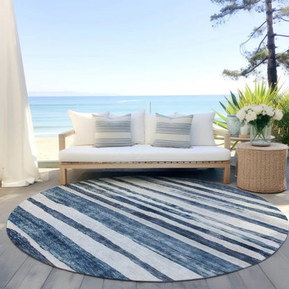Tramma Blue Washable Indoor - Outdoor Rug - LOOMLAN - LOOMLAN Rugs - Outdoor Rugs