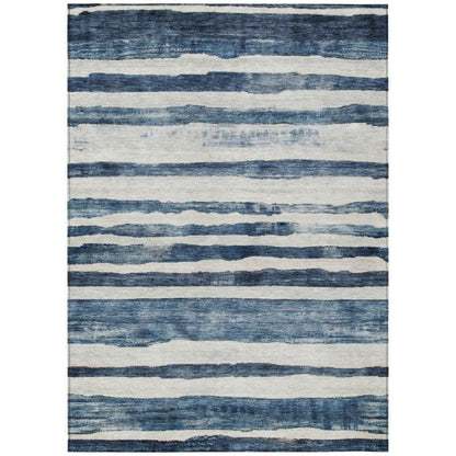 Tramma Blue Washable Indoor - Outdoor Rug - LOOMLAN - LOOMLAN Rugs - Outdoor Rugs