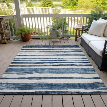 Tramma Blue Washable Indoor - Outdoor Rug - LOOMLAN - LOOMLAN Rugs - Outdoor Rugs