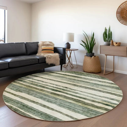 Tramma Green Washable Indoor - Outdoor Rug - LOOMLAN - LOOMLAN Rugs - Outdoor Rugs