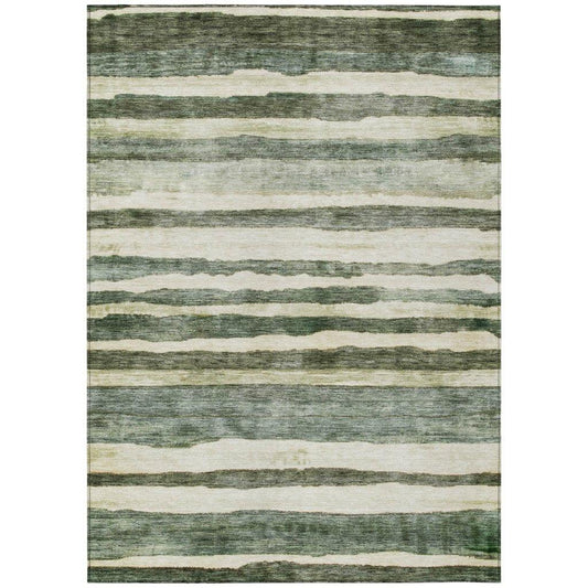 Tramma Green Washable Indoor - Outdoor Rug - LOOMLAN - LOOMLAN Rugs - Outdoor Rugs