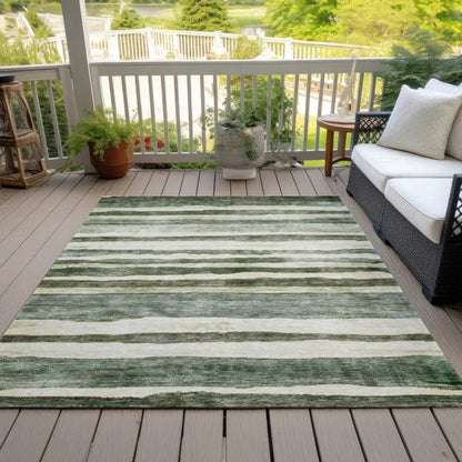 Tramma Green Washable Indoor - Outdoor Rug - LOOMLAN - LOOMLAN Rugs - Outdoor Rugs