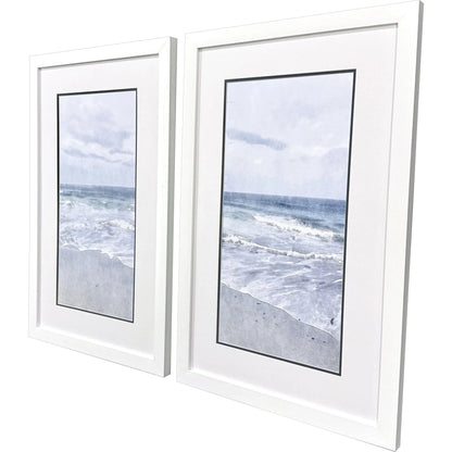 Tranquil Ocean Blue Framed Wall Art 2PC