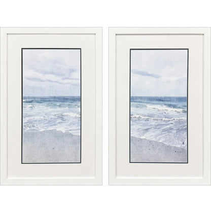 Tranquil Ocean Blue Framed Wall Art 2PC
