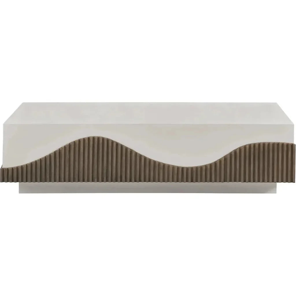 Tranquility Rectangle White Outdoor Coffee Table-Outdoor Coffee Tables-Seasonal Living-LOOMLAN