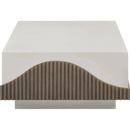 Tranquility Rectangle White Outdoor Coffee Table-Outdoor Coffee Tables-Seasonal Living-LOOMLAN