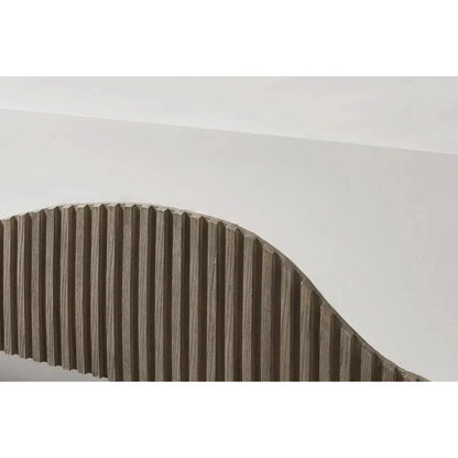 Tranquility Rectangle White Outdoor Coffee Table-Outdoor Coffee Tables-Seasonal Living-LOOMLAN