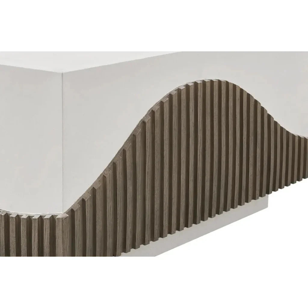 Tranquility Rectangle White Outdoor Coffee Table-Outdoor Coffee Tables-Seasonal Living-LOOMLAN