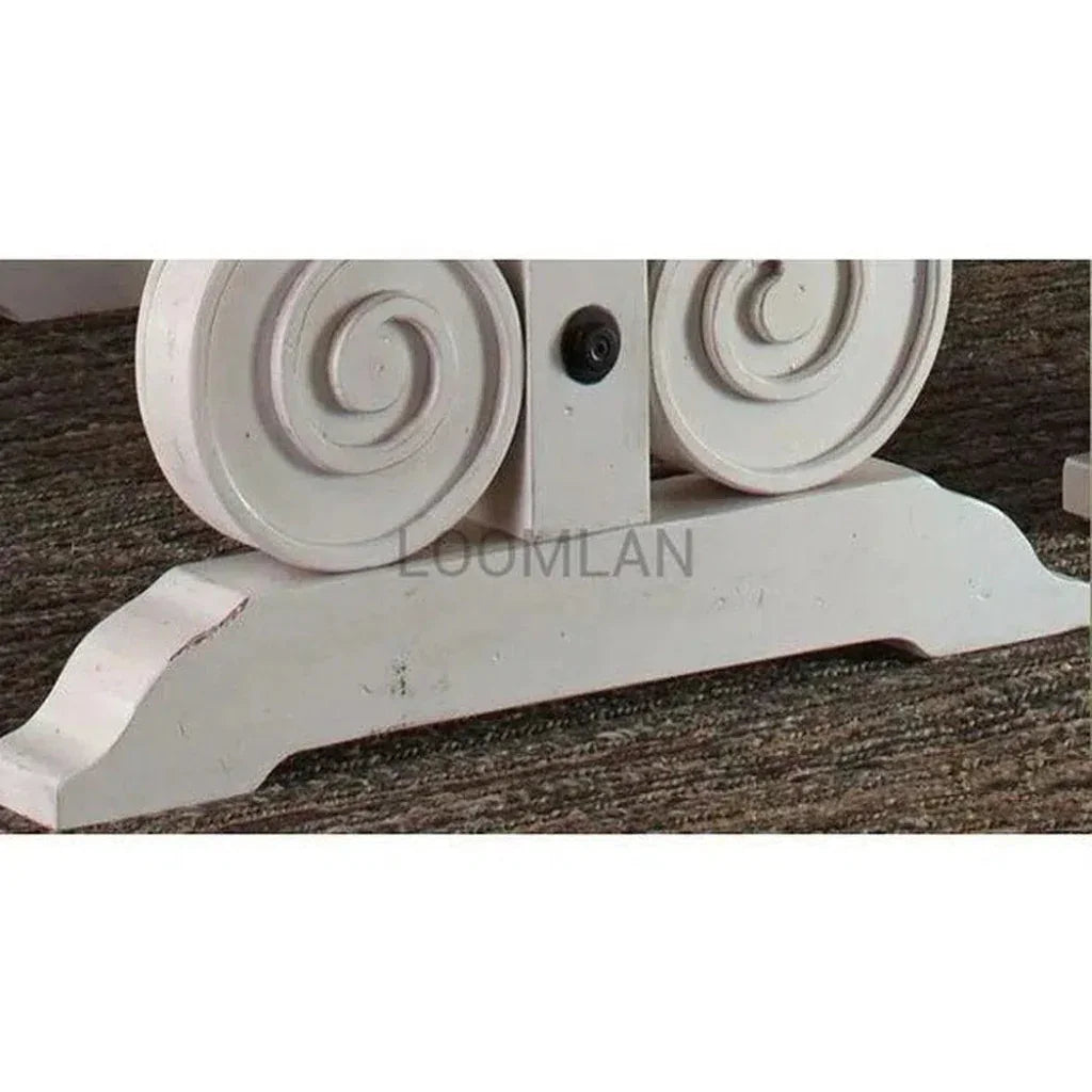 Transitional Extendable Dining Table Trestle-Dining Tables-Sunny D-LOOMLAN