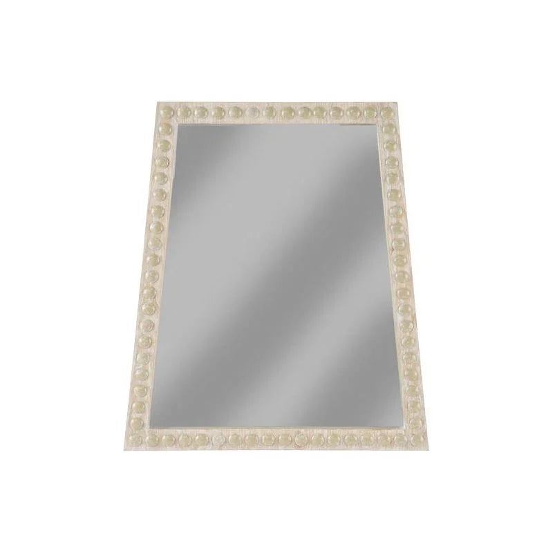 Trapezoid Classic Designed White Wall Mirror - LOOMLAN - Chelsea House - Wall Mirrors
