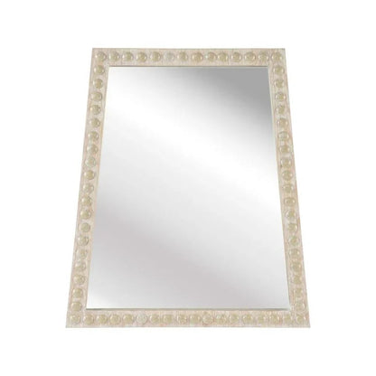 Trapezoid Classic Designed White Wall Mirror - LOOMLAN - Chelsea House - Wall Mirrors