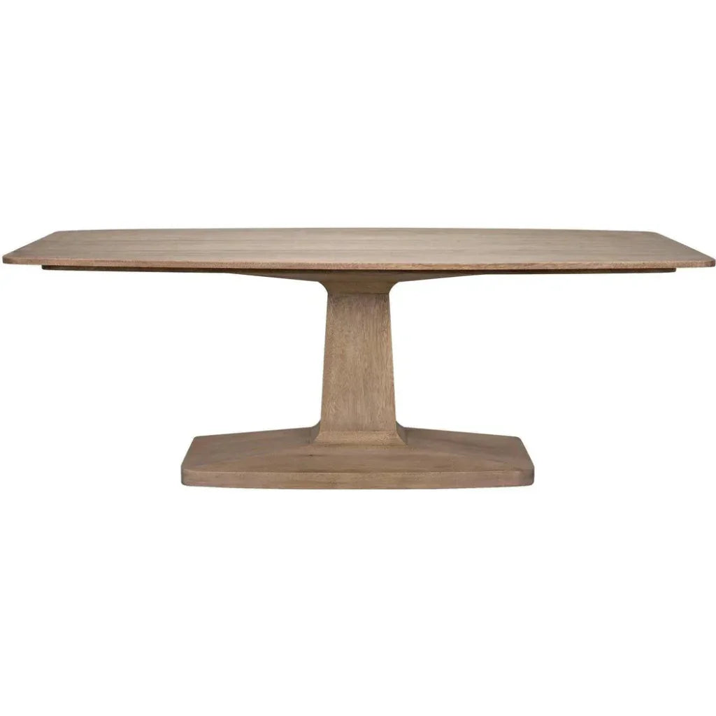 Travis Wood Rectangle Dining Table-Dining Tables-Noir-LOOMLAN
