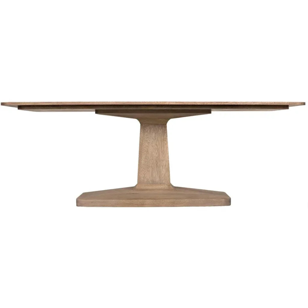 Travis Wood Rectangle Dining Table-Dining Tables-Noir-LOOMLAN