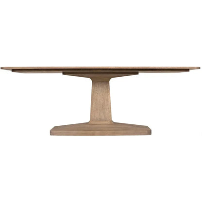 Travis Wood Rectangle Dining Table-Dining Tables-Noir-LOOMLAN