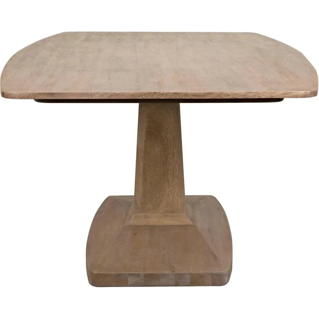 Travis Wood Rectangle Dining Table-Dining Tables-Noir-LOOMLAN