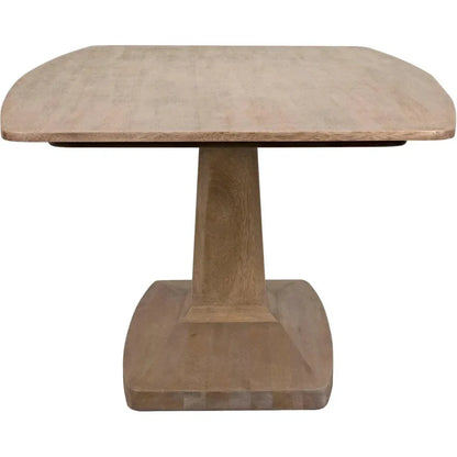 Travis Wood Rectangle Dining Table-Dining Tables-Noir-LOOMLAN