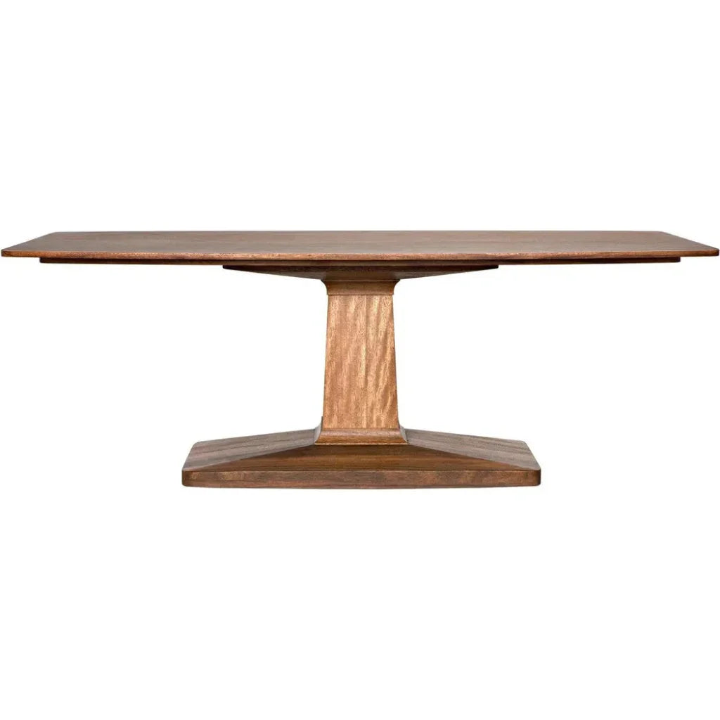 Travis Wood Rectangle Dining Table-Dining Tables-Noir-LOOMLAN