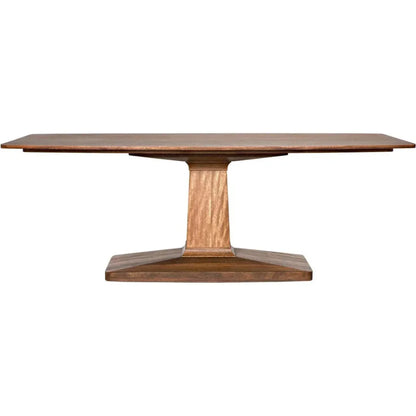 Travis Wood Rectangle Dining Table-Dining Tables-Noir-LOOMLAN