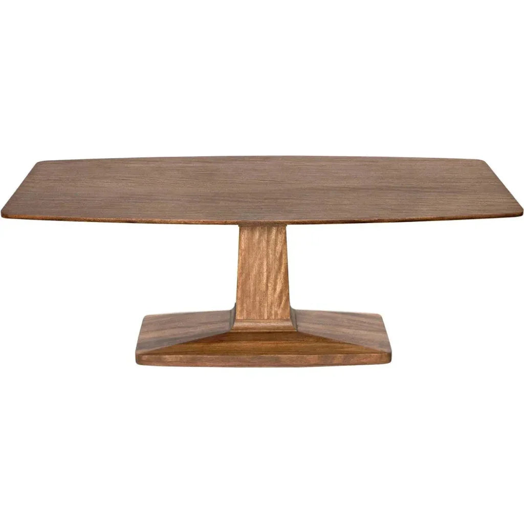 Travis Wood Rectangle Dining Table-Dining Tables-Noir-LOOMLAN