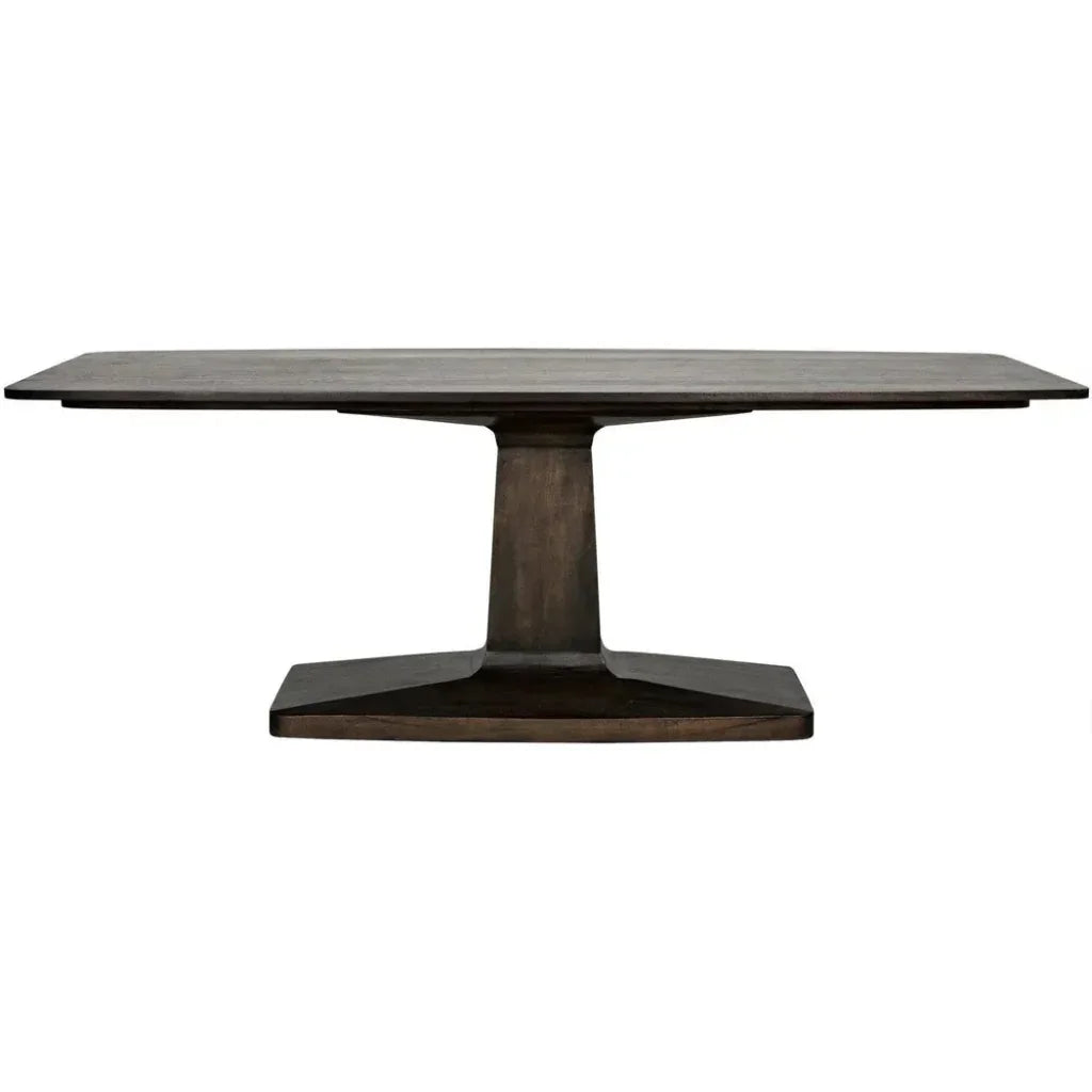 Travis Wood Rectangle Dining Table-Dining Tables-Noir-LOOMLAN