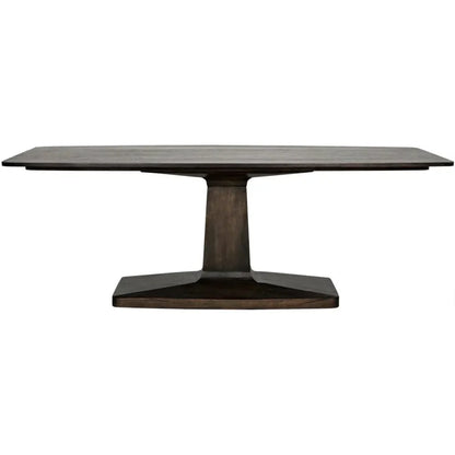 Travis Wood Rectangle Dining Table-Dining Tables-Noir-LOOMLAN