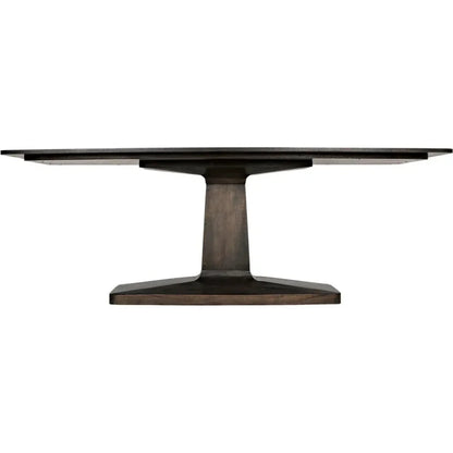Travis Wood Rectangle Dining Table-Dining Tables-Noir-LOOMLAN