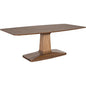 Travis Wood Rectangle Dining Table-Dining Tables-Noir-Natural-LOOMLAN